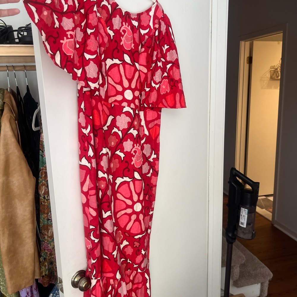 RHODE Red and Pink Floral Dress